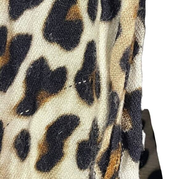 Chicos Womens Ruana Fusion Leopard Print Poncho Jacket Open Draped Top One Size - Picture 8 of 14